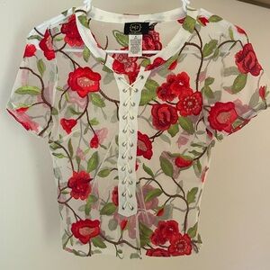 Mesh Flower shirt